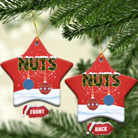 Couple Christmas Ceramic Ornament Funny Nuts Xmas Chestnuts - Wonder Print Shop