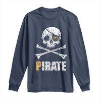 Funny Pirate Pi Cryptocurrency Long Sleeve Shirt Crypto Coins Blockchain Mining - Wonder Print Shop