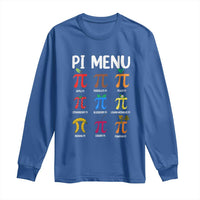Funny Number Pi Long Sleeve Shirt Pi Menu 3.14 Pi Symbol - Math Teacher Happy Pi Day - Wonder Print Shop