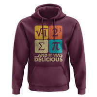 Funny Number Pi Hoodie I Ate Some Pie and It Was Delicious Funny PI Day Math Pun - Wonder Print Shop