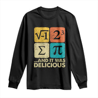 Funny Number Pi Long Sleeve Shirt I Ate Some Pie and It Was Delicious Funny PI Day Math Pun - Wonder Print Shop