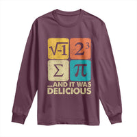 Funny Number Pi Long Sleeve Shirt I Ate Some Pie and It Was Delicious Funny PI Day Math Pun - Wonder Print Shop