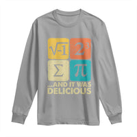 Funny Number Pi Long Sleeve Shirt I Ate Some Pie and It Was Delicious Funny PI Day Math Pun - Wonder Print Shop