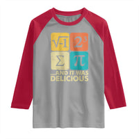 Funny Number Pi Raglan Shirt I Ate Some Pie and It Was Delicious Funny PI Day Math Pun - Wonder Print Shop