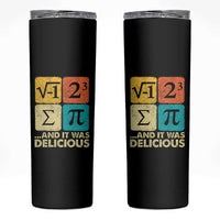 Funny Number Pi Skinny Tumbler I Ate Some Pie and It Was Delicious Funny PI Day Math Pun - Wonder Print Shop