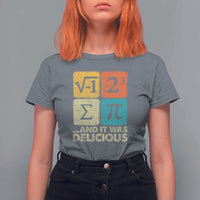 Funny Number Pi T Shirt For Women I Ate Some Pie and It Was Delicious Funny PI Day Math Pun - Wonder Print Shop