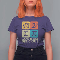 Funny Number Pi T Shirt For Women I Ate Some Pie and It Was Delicious Funny PI Day Math Pun - Wonder Print Shop