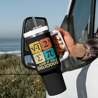 Funny Number Pi Tumbler With Handle I Ate Some Pie and It Was Delicious Funny PI Day Math Pun - Wonder Print Shop