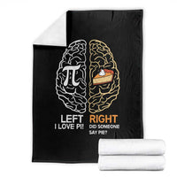 Funny Pi Day Throw Blanket Left Vs Right Brain Pie Shirt Math Geek Gift - Wonder Print Shop