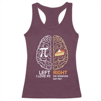 Funny Pi Day Racerback Tank Top Left Vs Right Brain Pie Shirt Math Geek Gift - Wonder Print Shop