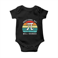 Funny Number Pi Baby Onesie Retro Irrational But Well Rounded Pi Day Celebration Math - Wonder Print Shop