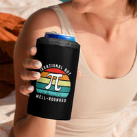 Funny Number Pi 4 in 1 Can Cooler Tumbler Retro Irrational But Well Rounded Pi Day Celebration Math - Wonder Print Shop
