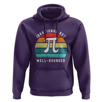 Funny Number Pi Hoodie Retro Irrational But Well Rounded Pi Day Celebration Math - Wonder Print Shop