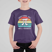 Funny Number Pi T Shirt For Kid Retro Irrational But Well Rounded Pi Day Celebration Math - Wonder Print Shop