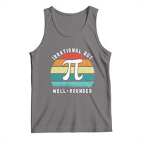 Funny Number Pi Tank Top Retro Irrational But Well Rounded Pi Day Celebration Math - Wonder Print Shop