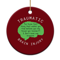 Traumatic Brain Injury Awareness Ceramic Ornament TBI Support - Wonder Print Shop