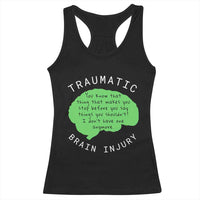 Traumatic Brain Injury Awareness Racerback Tank Top TBI Support