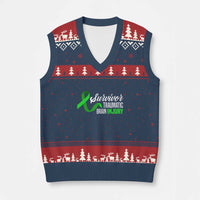 Traumatic Brain Injury Awareness V-Neck Knit Sweater Vest TBI Survivor - Wonder Print Shop