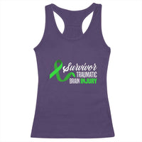 Traumatic Brain Injury Awareness Racerback Tank Top TBI Survivor