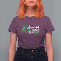 Traumatic Brain Injury Awareness T Shirt For Women TBI Survivor