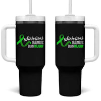 Traumatic Brain Injury Awareness Tumbler With Handle TBI Survivor