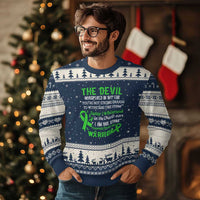 Traumatic Brain Injury Awareness Ugly Christmas Sweater I Am The Storm TBI Warrior - Wonder Print Shop