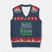 Traumatic Brain Injury Awareness V-Neck Knit Sweater Vest I Am The Storm TBI Warrior - Wonder Print Shop