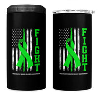 Traumatic Brain Injury Awareness 4 in 1 Can Cooler Tumbler Fight TBI American US Flag
