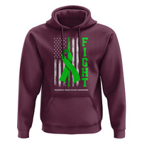 Traumatic Brain Injury Awareness Hoodie Fight TBI American US Flag