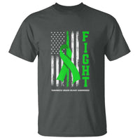 Traumatic Brain Injury Awareness T Shirt Fight TBI American US Flag