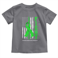 Traumatic Brain Injury Awareness Toddler T Shirt Fight TBI American US Flag