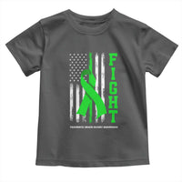 Traumatic Brain Injury Awareness Toddler T Shirt Fight TBI American US Flag
