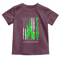 Traumatic Brain Injury Awareness Toddler T Shirt Fight TBI American US Flag