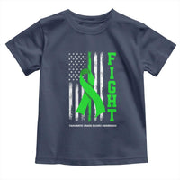 Traumatic Brain Injury Awareness Toddler T Shirt Fight TBI American US Flag