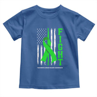Traumatic Brain Injury Awareness Toddler T Shirt Fight TBI American US Flag
