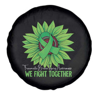 Traumatic Brain Injury Awareness Spare Tire Cover TBI We Fight Together Green Sunflower
