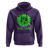 Traumatic Brain Injury Awareness Hoodie TBI We Fight Together Green Sunflower