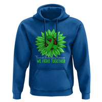 Traumatic Brain Injury Awareness Hoodie TBI We Fight Together Green Sunflower