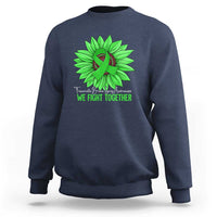 Traumatic Brain Injury Awareness Sweatshirt TBI We Fight Together Green Sunflower