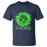 Traumatic Brain Injury Awareness T Shirt TBI We Fight Together Green Sunflower