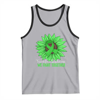 Traumatic Brain Injury Awareness Tank Top TBI We Fight Together Green Sunflower