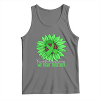 Traumatic Brain Injury Awareness Tank Top TBI We Fight Together Green Sunflower