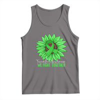 Traumatic Brain Injury Awareness Tank Top TBI We Fight Together Green Sunflower