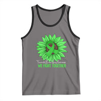 Traumatic Brain Injury Awareness Tank Top TBI We Fight Together Green Sunflower