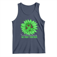 Traumatic Brain Injury Awareness Tank Top TBI We Fight Together Green Sunflower