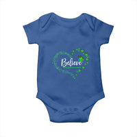 Traumatic Brain Injury Awareness Baby Onesie TBI Believe Butterflies