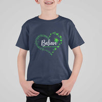 Traumatic Brain Injury Awareness T Shirt For Kid TBI Believe Butterflies