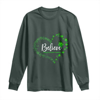 Traumatic Brain Injury Awareness Long Sleeve Shirt TBI Believe Butterflies