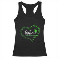 Traumatic Brain Injury Awareness Racerback Tank Top TBI Believe Butterflies