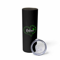 Traumatic Brain Injury Awareness Skinny Tumbler TBI Believe Butterflies